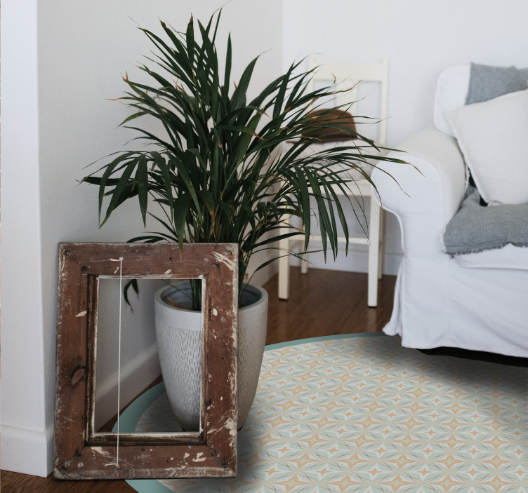 Tapis mosaique vinyle cercle de motif mosaïque - TenStickers