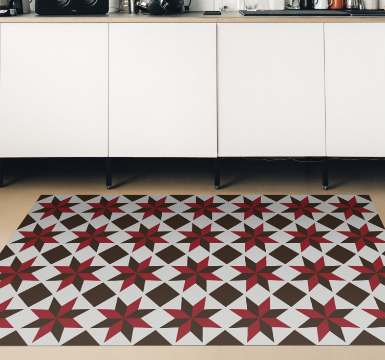 Tapis mosaique vinyle mosaïque à motif d'étoile - TenStickers