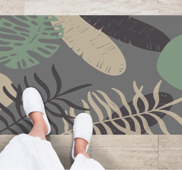 Tapis vinyle salon Jungle de style "bohème" - TenStickers