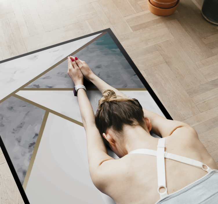 Tapis vinyle motif vinylee de marbre européen - TenStickers