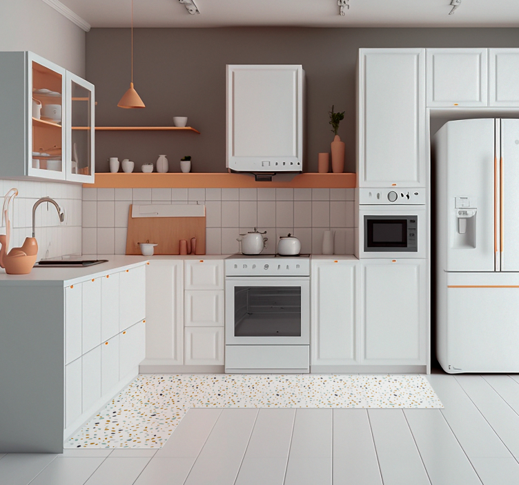 Tapis vinyle cuisine Terrazzo style nordique - TenStickers