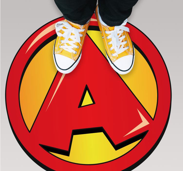 Tapis vinyle Super-Héros initiale personnalisée - TenStickers