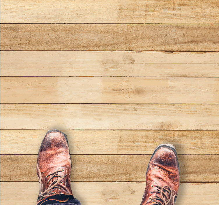 Tapis vinyle salon imitation bois couleur claire - TenStickers