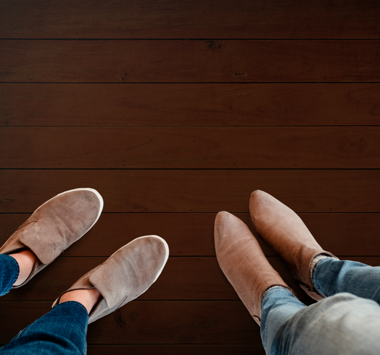 Tapis vinyle en bois vinylee de planches brunes brutes - TenStickers