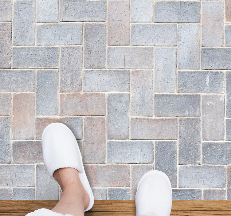 Tapis vinyle carreaux tuile roche pure - TenStickers