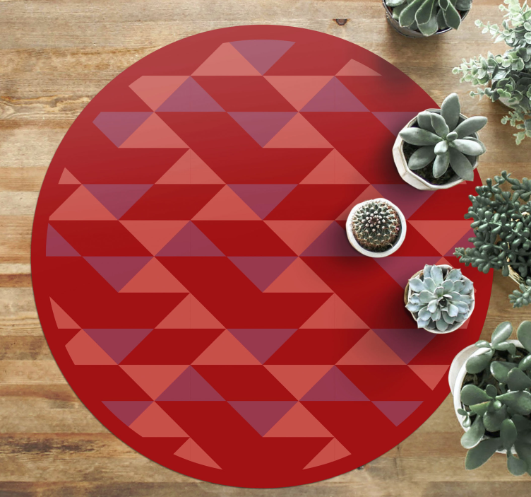 Tapis vinyle carreaux Petits triangles rouges - TenStickers
