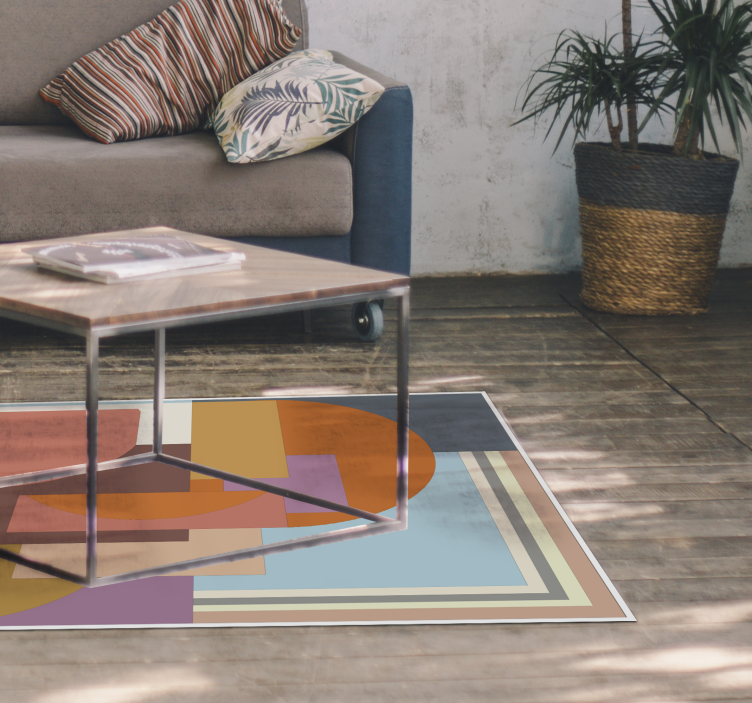 Tapis vinyle salle à manger mosaïque géométrique moderne - TenStickers
