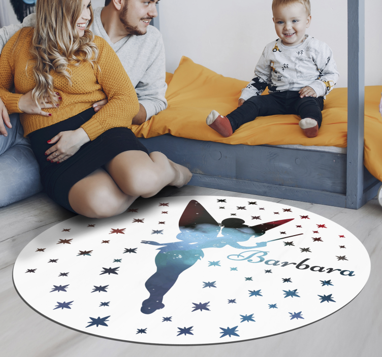 Tapis vinyle fée avec nom - TenStickers