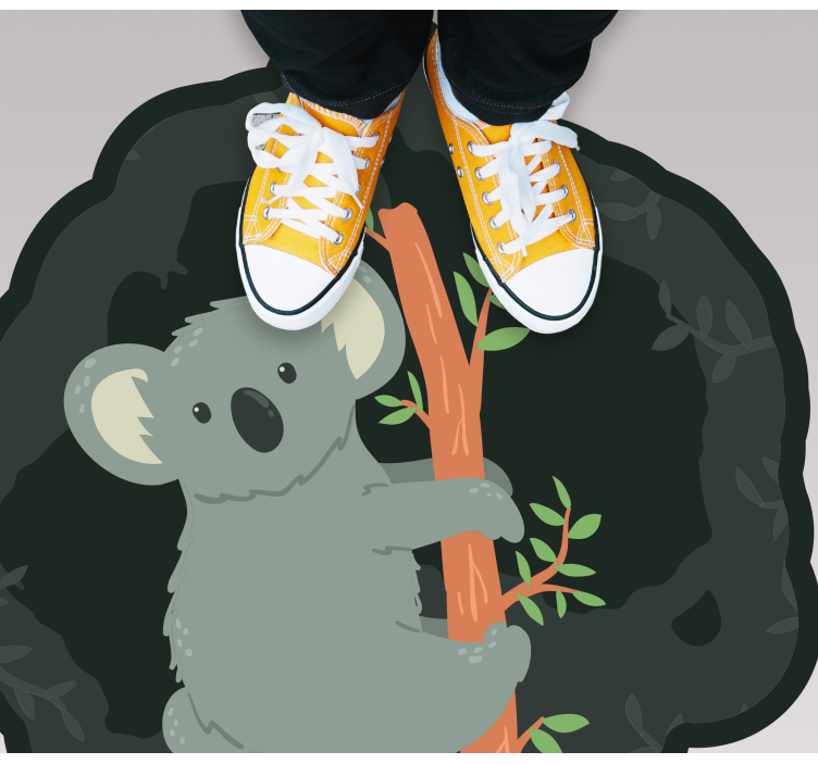 Tapis vinyle animal Koala se détendre sur une brindille - TenStickers