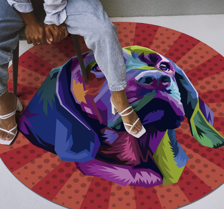 Tapis vinyle cuisine pop art chien - TenStickers