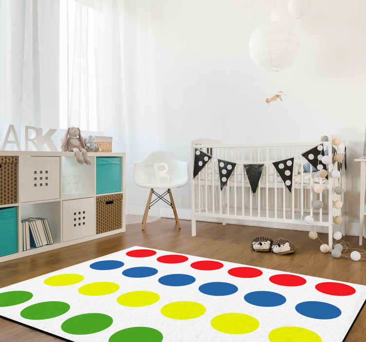 Magnifique tapis vinyle jeu twister - TenStickers