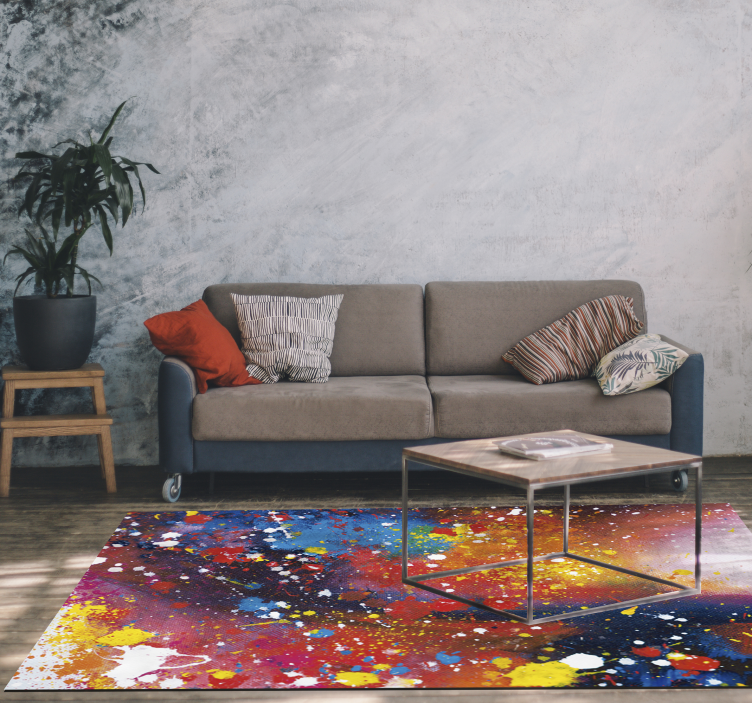 Tapis vinyle moderne peinture abstraite - TenStickers