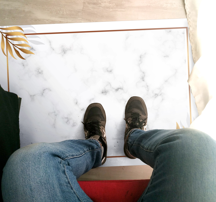 tapis vinyle effet pierre Marbre de luxe - TenStickers