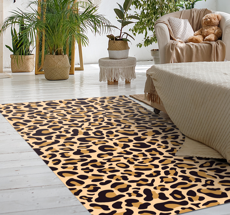 Tapis vinyle chambre Imprimé léopard - TenStickers