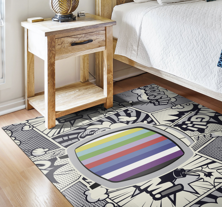tapis vinyle chambre vinylee comique cool - TenStickers