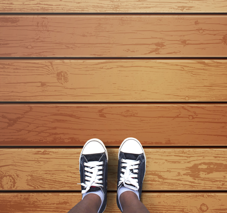 Tapis vinyle couloir imitation bois planches - TenStickers