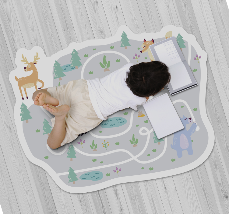 Tapis vinyle enfant ville fanée - TenStickers