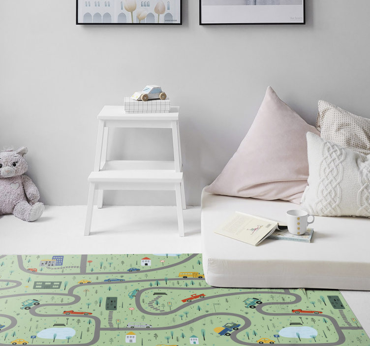 Tapis vinyle de rue Ville pour les enfants - TenStickers
