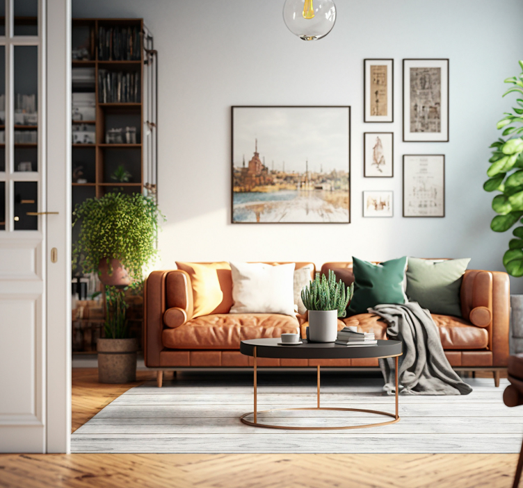 Tapis vinyle style bois blanc - TenStickers