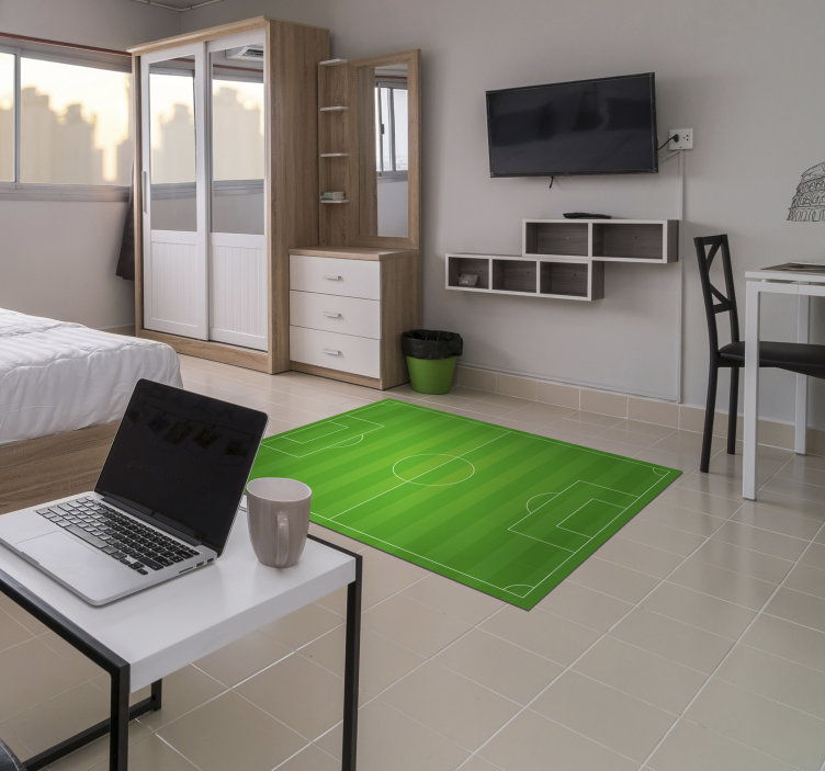 Tapis vinyle terrain de football adolescent - TenStickers