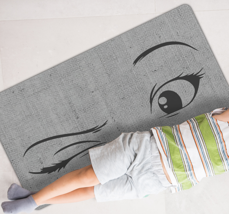 Tapis vinyle ado croquis artistique d'eye-liner - TenStickers