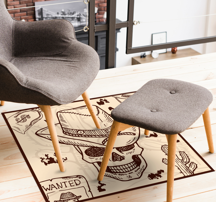 Tapis vinyle ado illustration sur le thème occidental - TenStickers