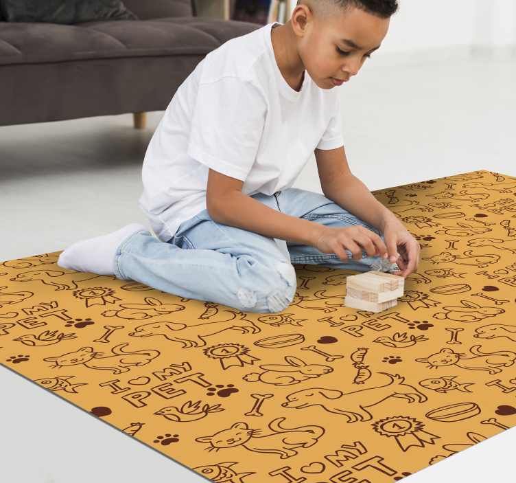 Tapis vinyle animal modèle d'amour pour animaux de compagnie - TenStickers