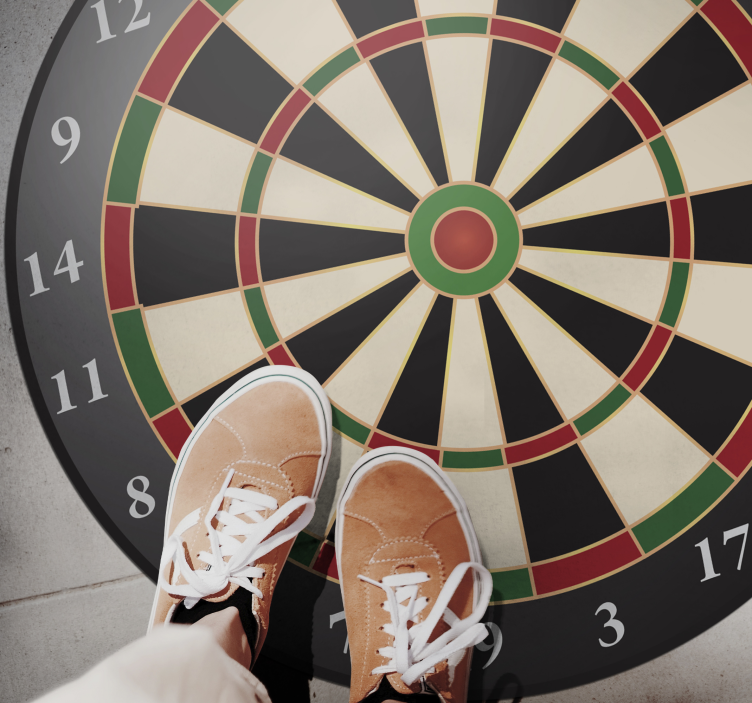 Tapis vinyle ado style cible de fléchettes - TenStickers