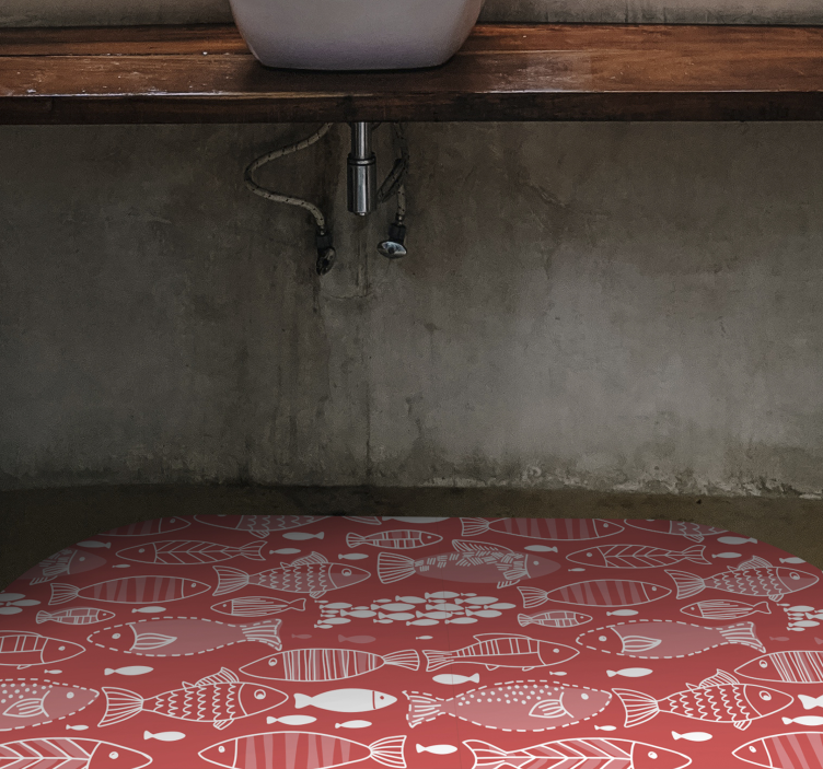 Tapis vinyle animal décor à motifs de poissons - TenStickers