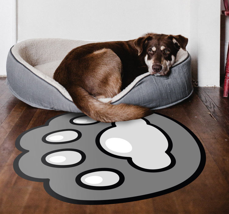 Tapis vinyle animal empreinte de patte - TenStickers
