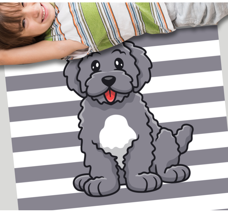 Tapis vinyle animal illustration de chien mignon - TenStickers
