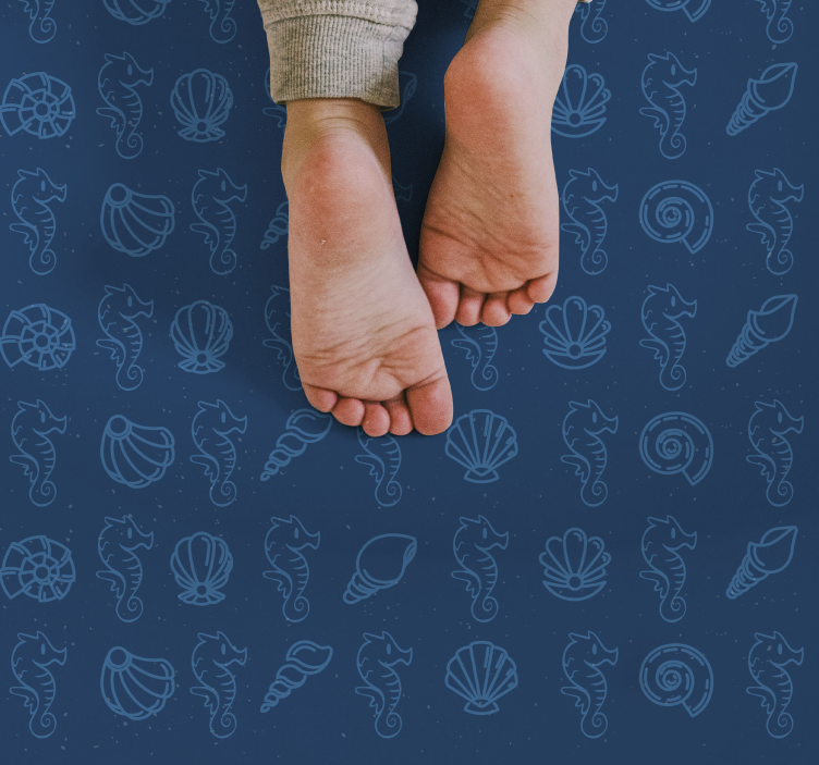 Tapis vinyle animal illustration de motifs marins - TenStickers