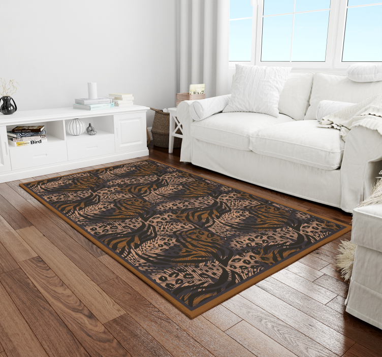 Tapis vinyle animal motif de jungle exotique - TenStickers