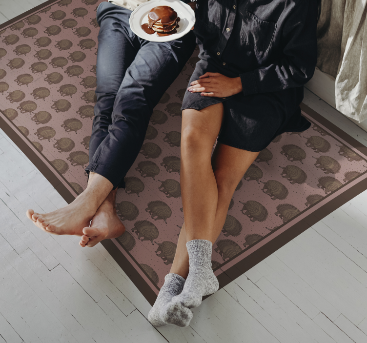 Tapis vinyle animal motif hérisson - TenStickers