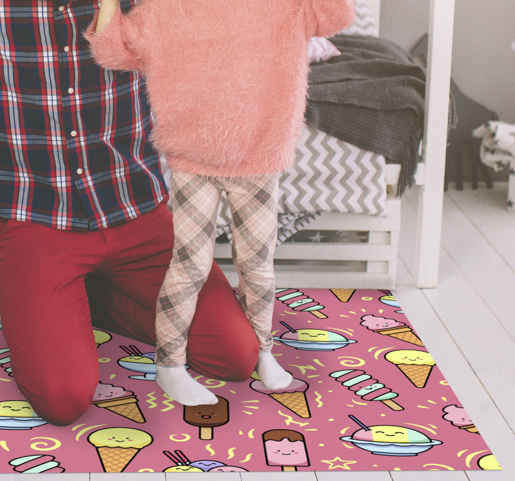 Tapis vinyle pour enfants motif de dessert ludique - TenStickers