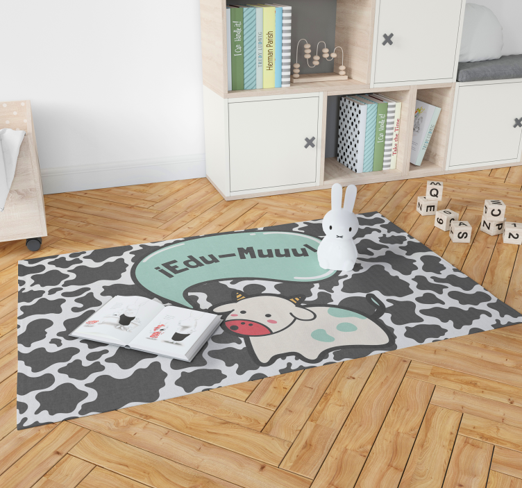 Tapis vinyle pour enfant vache personnalisable - TenStickers