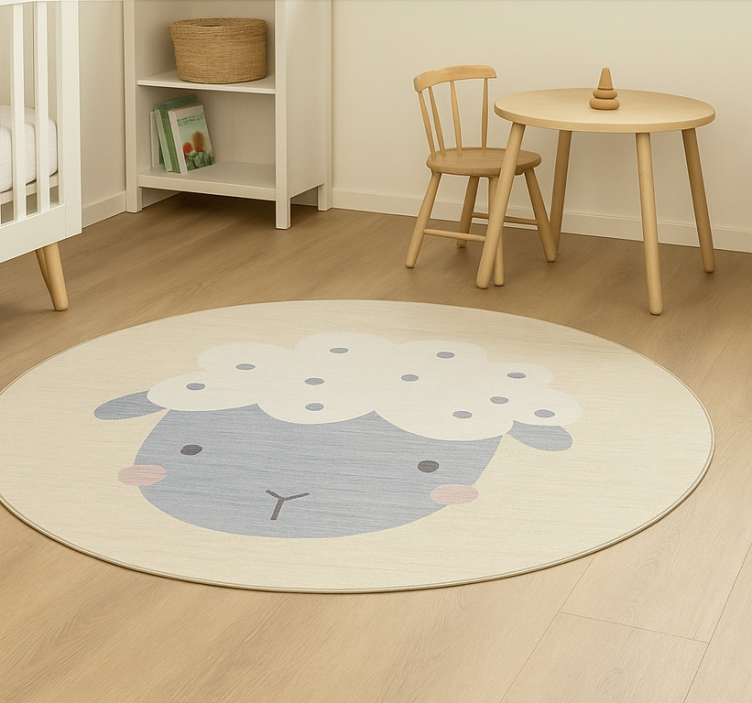 Tapis vinyle autres tapis bébé mouton beige - TenStickers