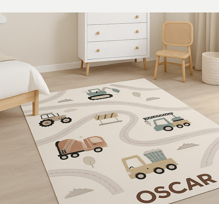 Tapis vinyle autres tapis construction beige sur mesure - TenStickers