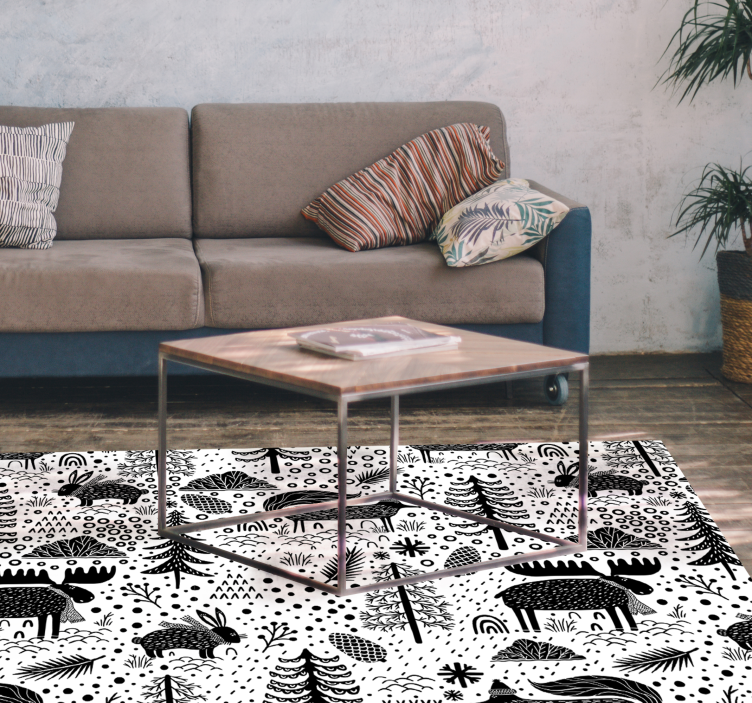 Tapis vinyle autres tapis faune scandinave - TenStickers