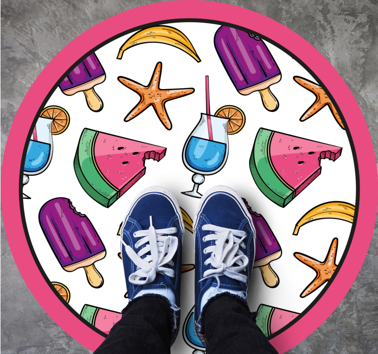 Tapis vinyle autres tapis friandises colorées d'été - TenStickers