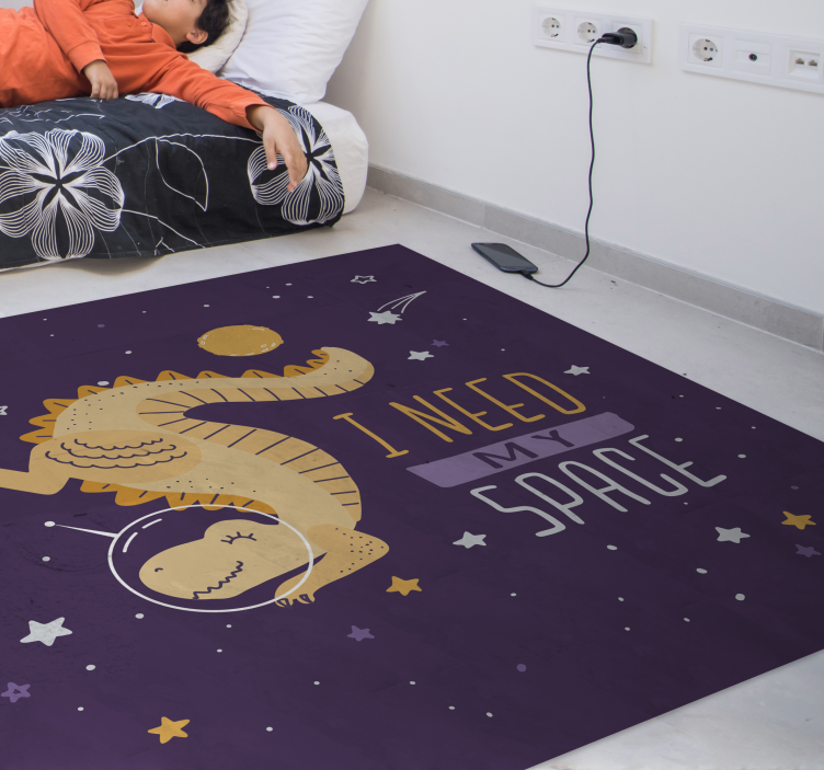 Tapis vinyle autres tapis illustration de dinosaure spatial - TenStickers