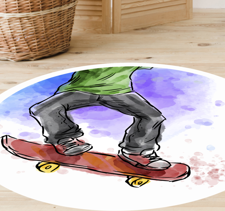 Tapis vinyle autres tapis illustration de skateboard - TenStickers