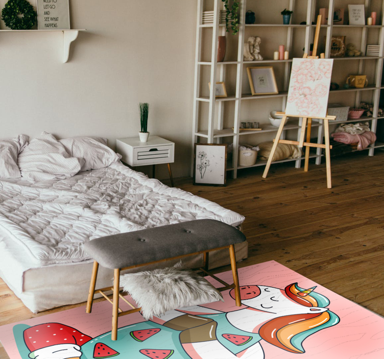 Tapis vinyle autres tapis licorne en méditation - TenStickers