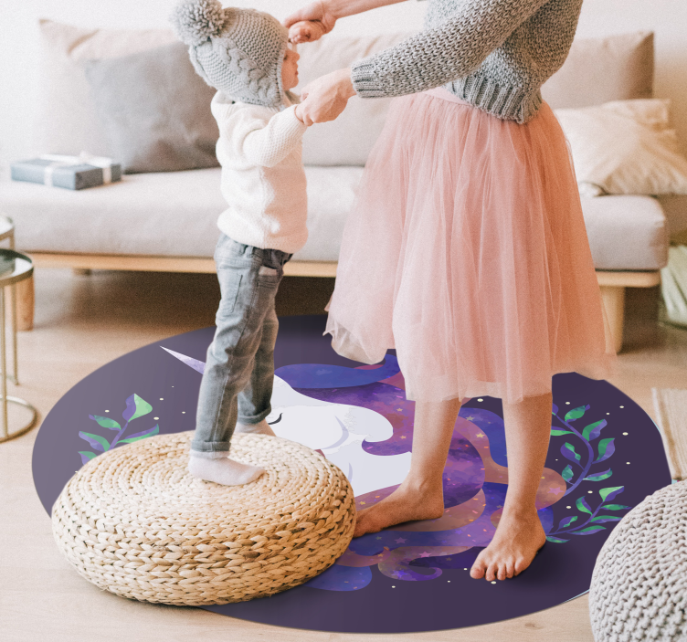 Tapis vinyle autres tapis licorne mystique - TenStickers