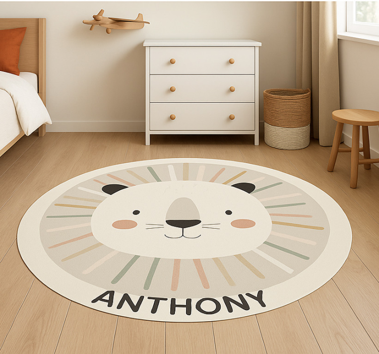 Tapis vinyle autres tapis lion beige personnalisé - TenStickers