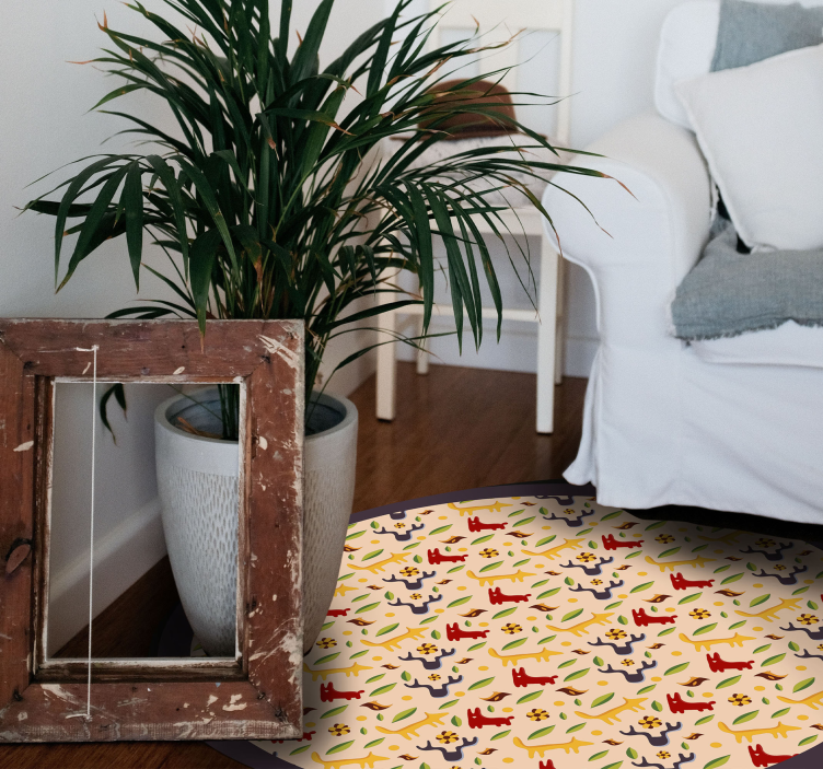 Tapis vinyle autres tapis animaux de la forêt colorés - TenStickers