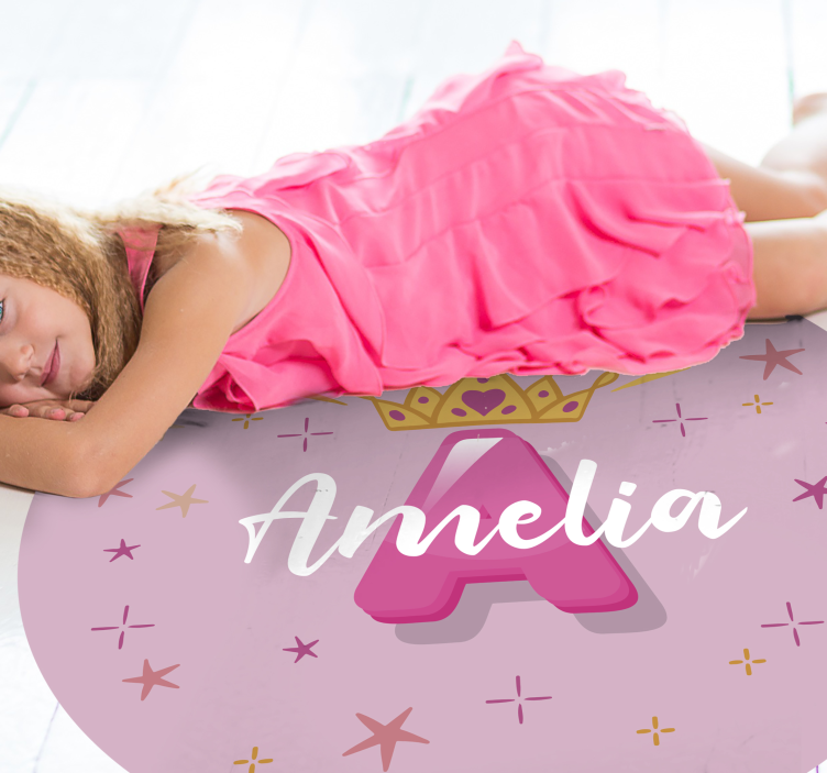 Tapis vinyle autres tapis prénom personnalisé de princesse - TenStickers