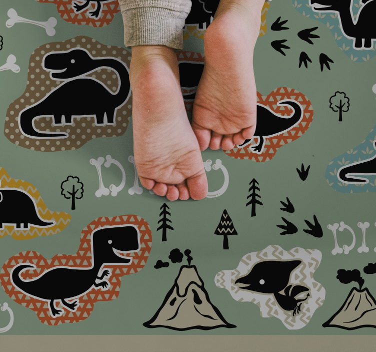 Tapis vinyle autres tapis terrain de jeu des dinosaures - TenStickers