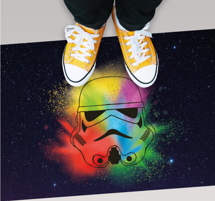Tapis vinyle autres tapis visage coloré de stormtrooper - TenStickers
