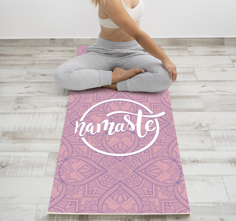Tapis vinyle citation yoga namasté - TenStickers